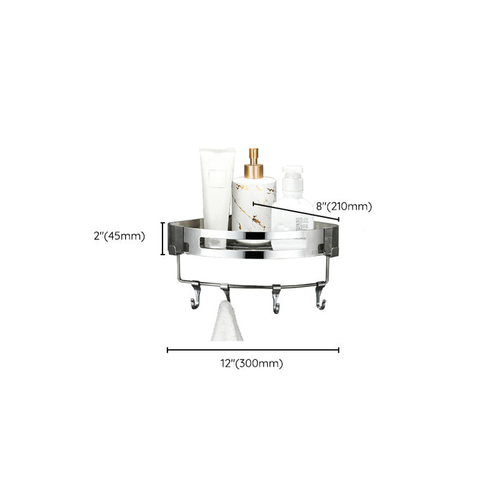 BowLift | Modern Bathroom Hardware Set Silver Bathroom Shelf Bathroom Hardware Set
