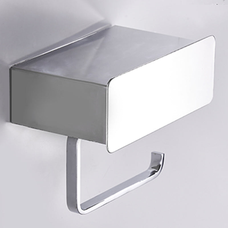 BowLift | 2-piece Stainless Steel Classic Bathroom Accessory Set Black & Chrome Paper Holder