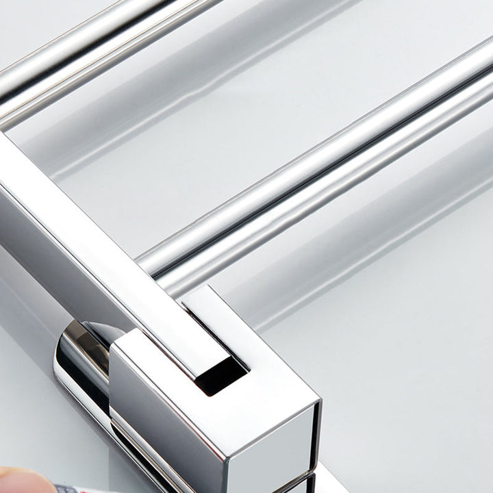 BowLift | Chrome Modern Bathroom Hardware Set Stainless Steel Towel Hook/Towel Rail & Bathroom Shelf