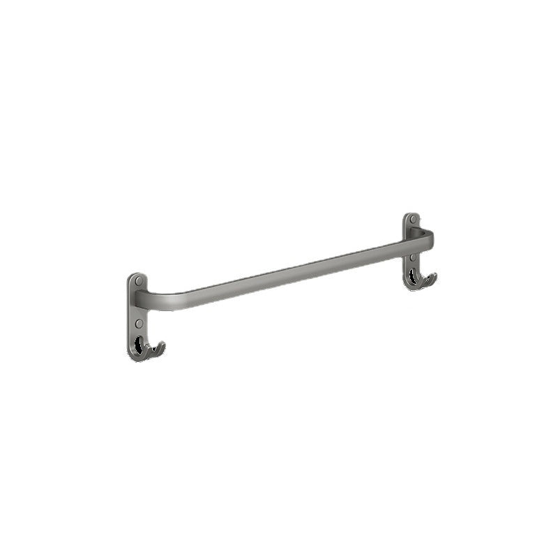 BowLift | 2-piece modern bathroom accessory set made of aluminum matte gray towel bar
