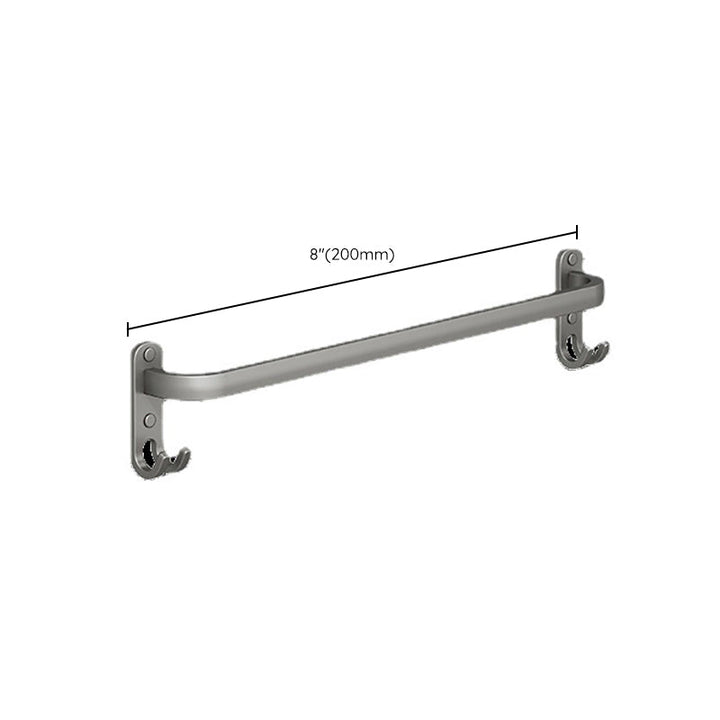 BowLift | 2-piece modern bathroom accessory set made of aluminum matte gray towel bar