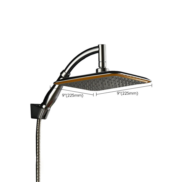 BowLift | Modern Square Showerhead Combo Chrome Rainfall Showerhead