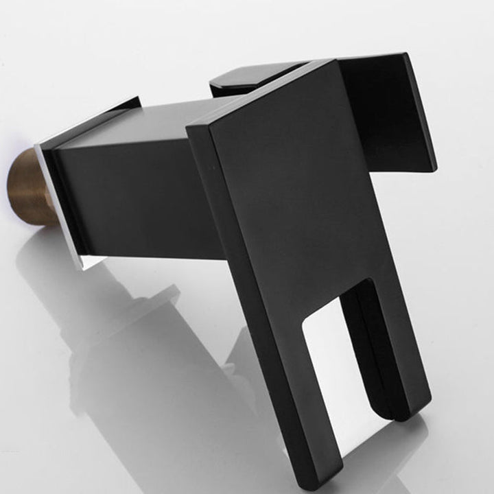 BowLift | Modern faucet for sink brass lever handles LED waterfall sink mixer