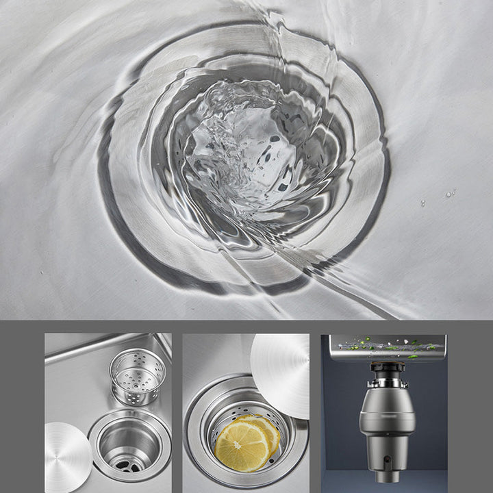 BowLift | Contemporary Style Kitchen Sink Stainless Steel Round Kitchen Sink