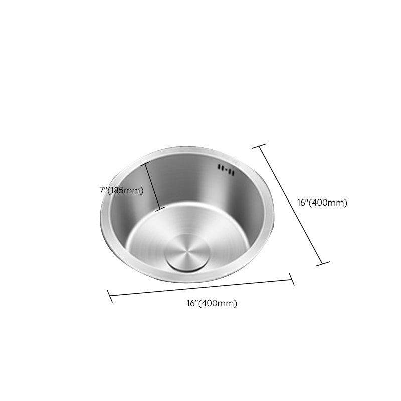 BowLift | Contemporary Style Kitchen Sink Stainless Steel Round Kitchen Sink