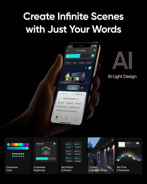 BowLift | MagicGlow - Simple vibrant outdoor lighting with app control