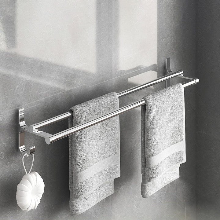 BowLift | Modern Polished Chrome Bathroom Accessories Set Bath Shelf/Towel Holder/Paper Holder included