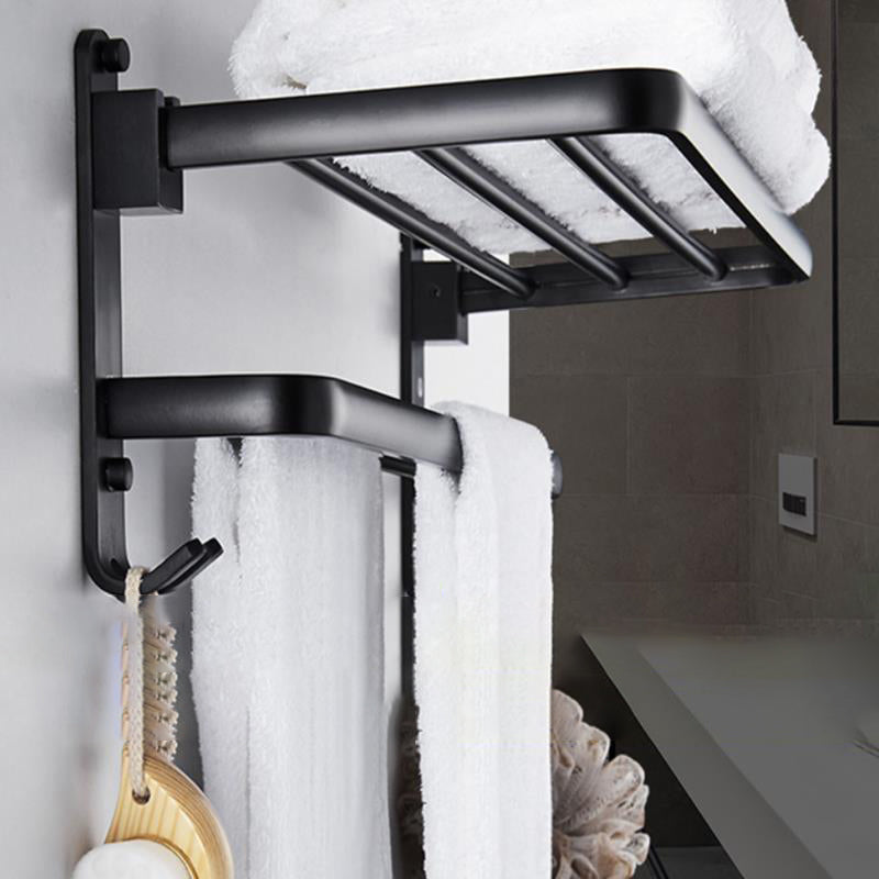 BowLift | Modern Bathroom Accessories Set Towel Holder Black Soap Dish Bath Accessories Set