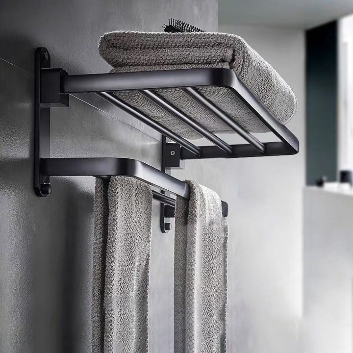 BowLift | Modern Bathroom Accessories Set Towel Holder Black Soap Dish Bath Accessories Set