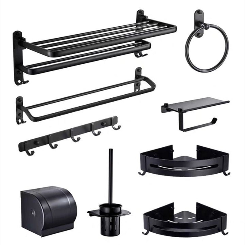 BowLift | Modern Bathroom Accessories Set Towel Holder Black Soap Dish Bath Accessories Set