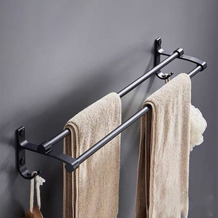 BowLift | Modern Bathroom Accessories Set Towel Holder Black Soap Dish Bath Accessories Set