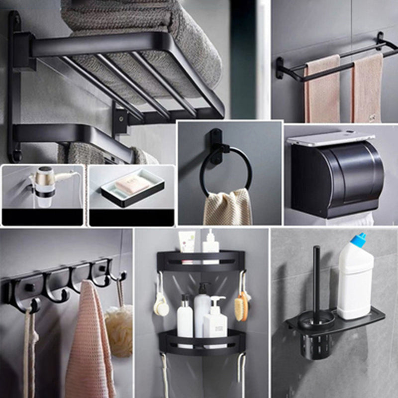 BowLift | Modern Bathroom Accessories Set Towel Holder Black Soap Dish Bath Accessories Set