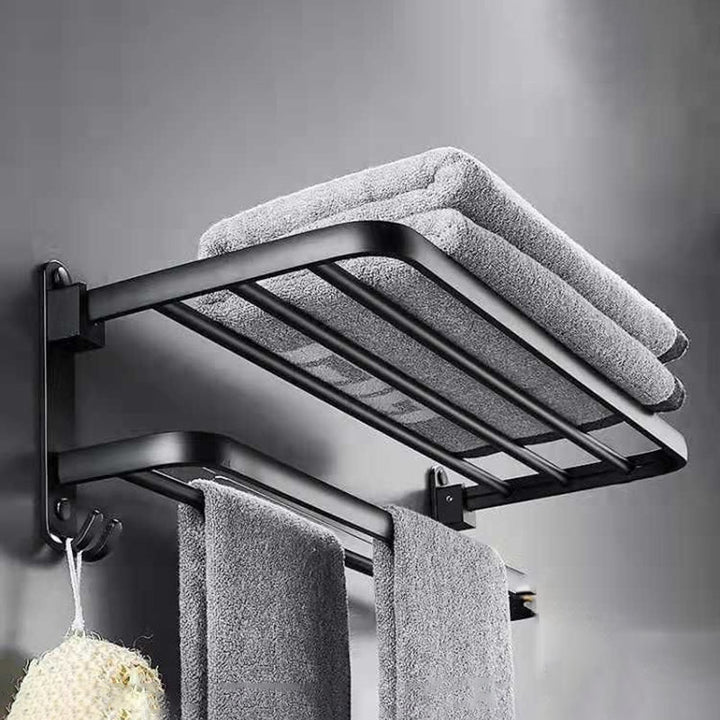 BowLift | Modern Bathroom Accessories Set Towel Holder Black Soap Dish Bath Accessories Set