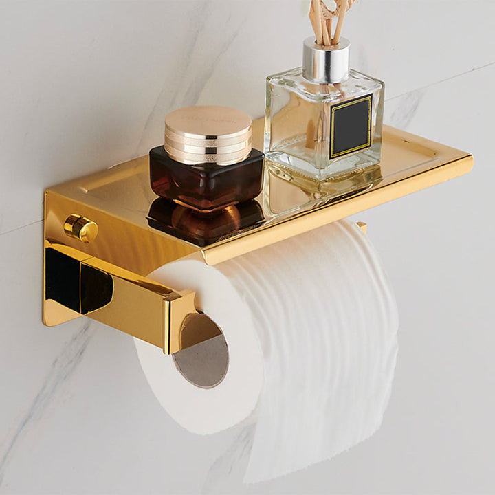 BowLift | Modern Towel Bar Bathroom Hardware Set Bathroom Shelf Gold Bathroom Accessories Set
