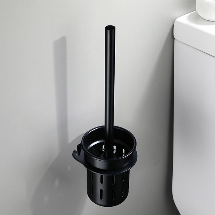 BowLift | Contemporary Bathroom Accessory Set Black Surface Bathrobe Hook/Towel Ring Bar