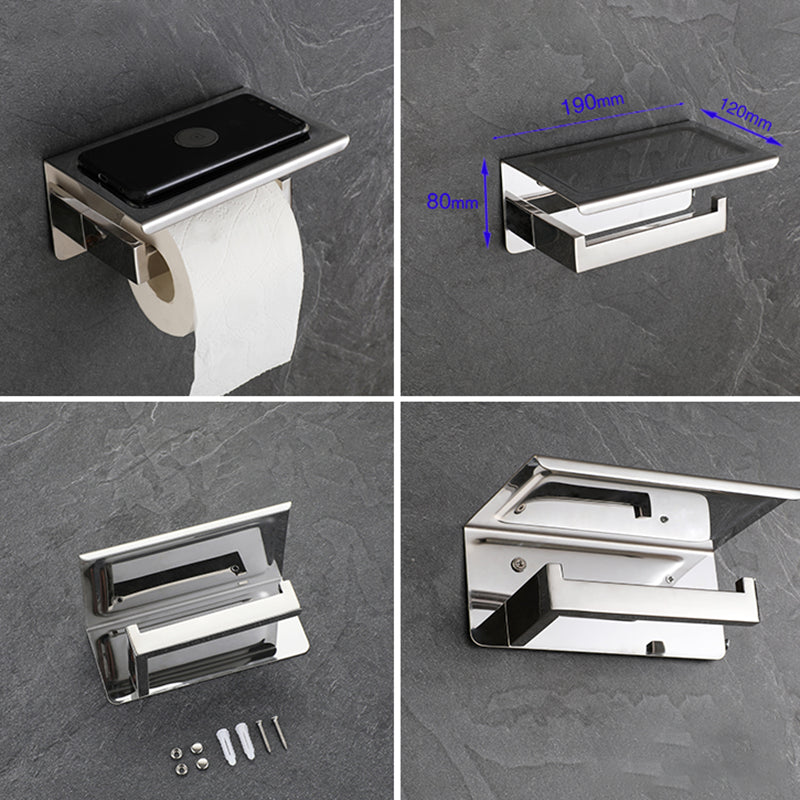 BowLift | Modern Bathroom Element Set Paper Holder Gray Towel Bar Bathroom Accessory Set