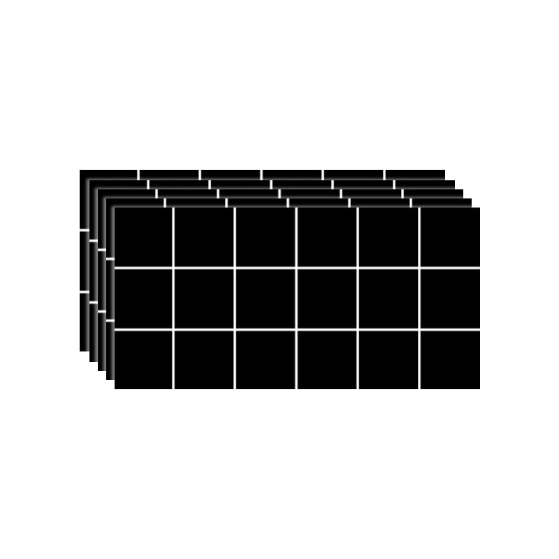BowLift | Modern Peel & Stick Field Tiles Plastic Rectangular Grid 5-Pack Wallpaper for the Kitchen
