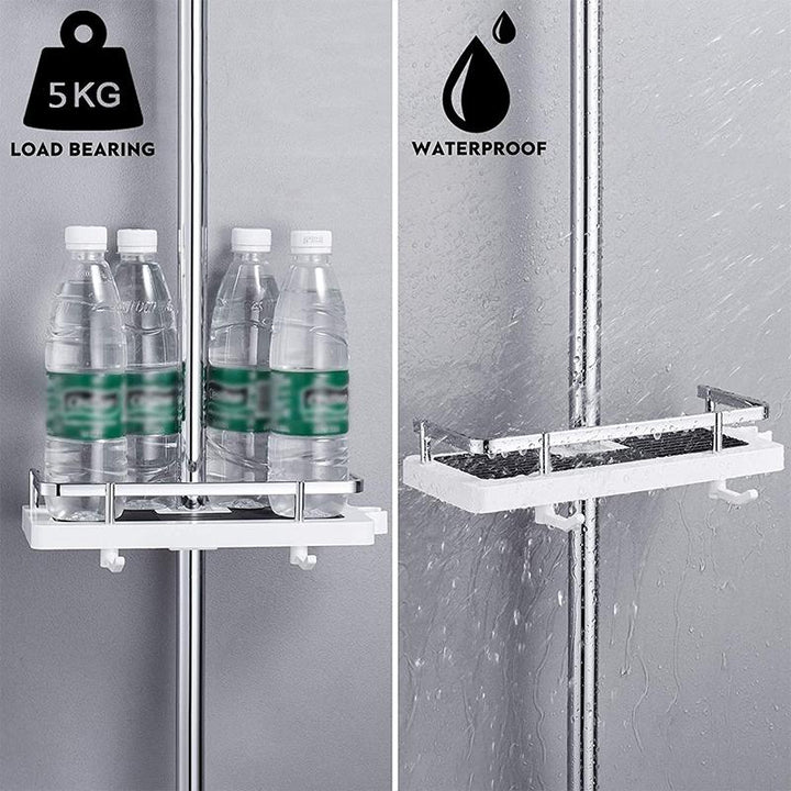 BowLift | Storage rack for shower rack on bathroom rod