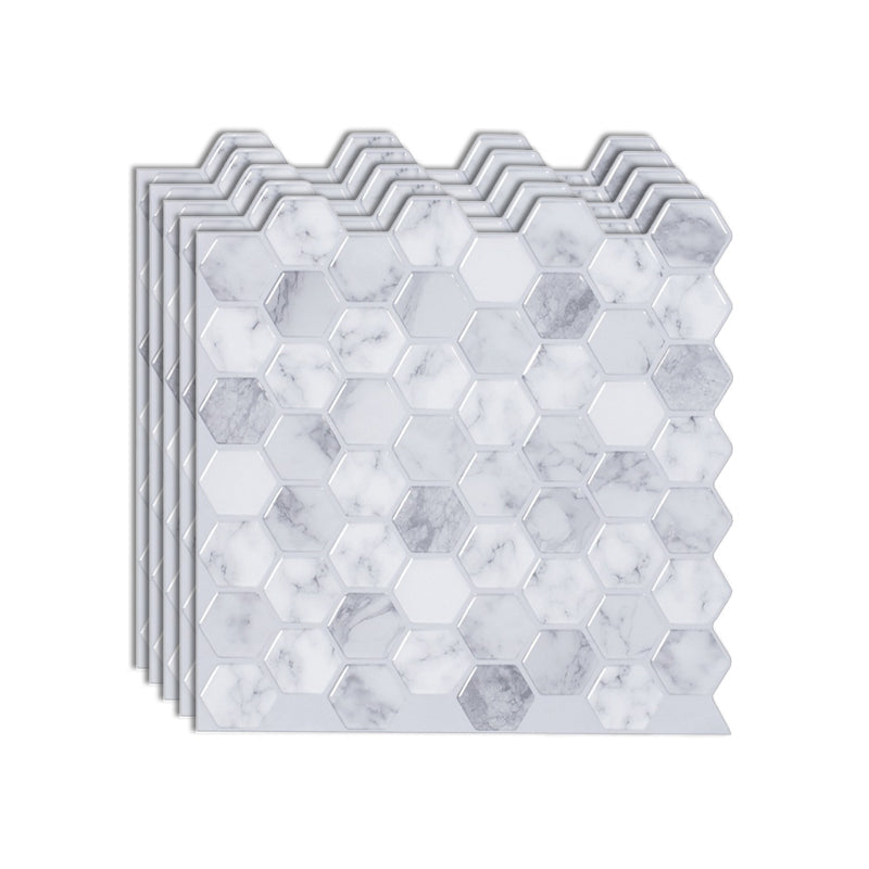 BowLift | Hexagon Wall Tile Fat-Resistant Steel and Kitchen Paper Wallpaper