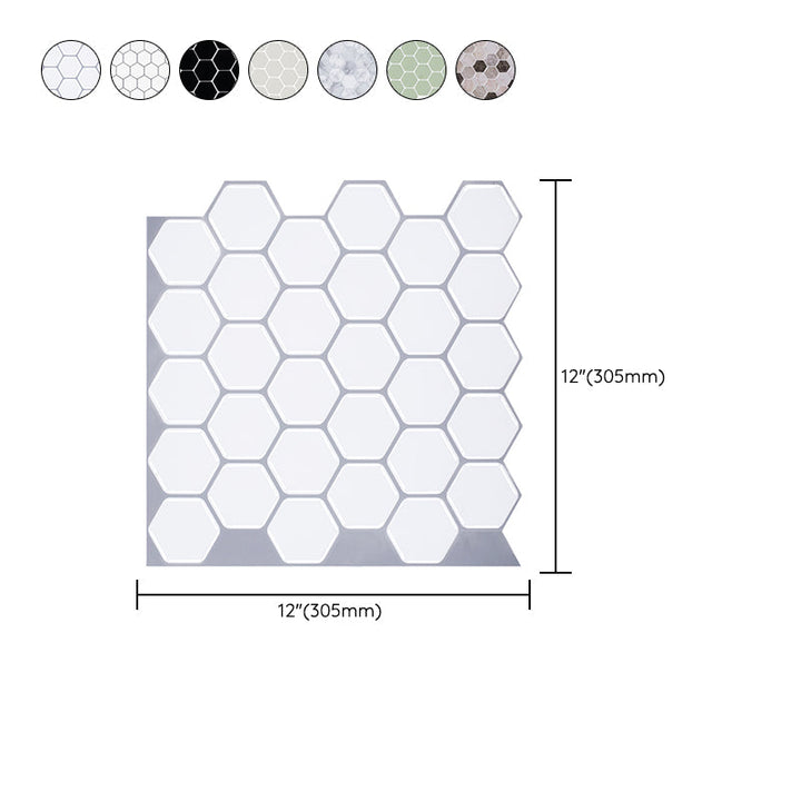 BowLift | Hexagon Wall Tile Fat-Resistant Steel and Kitchen Paper Wallpaper