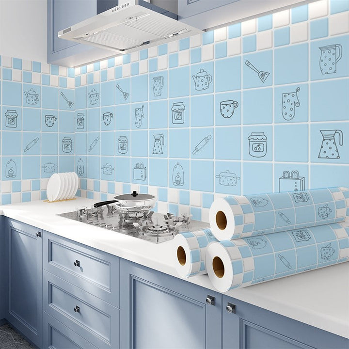 BowLift | Modern Peel & Stick Mosaic Tiles Plastic Grid Peel and Stick Back Wall for the Kitchen