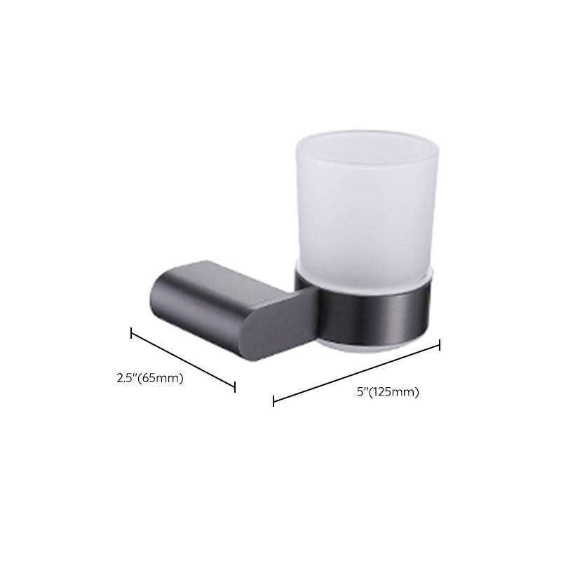 BowLift | Dark gray modern bathroom accessory set stainless steel bathroom accessory set