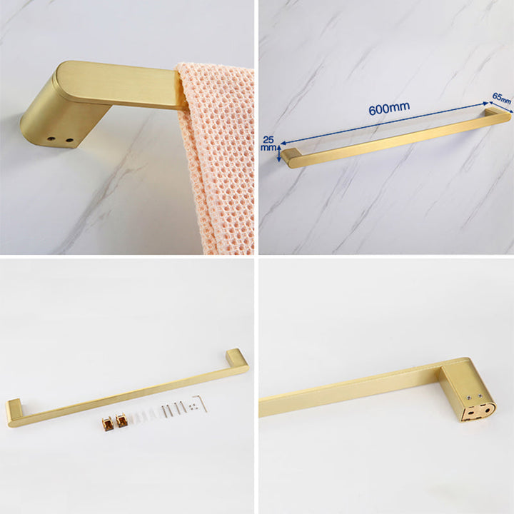 BowLift | Modern Bathroom Hardware Set Gold Towel Bar Bath Hardware Set