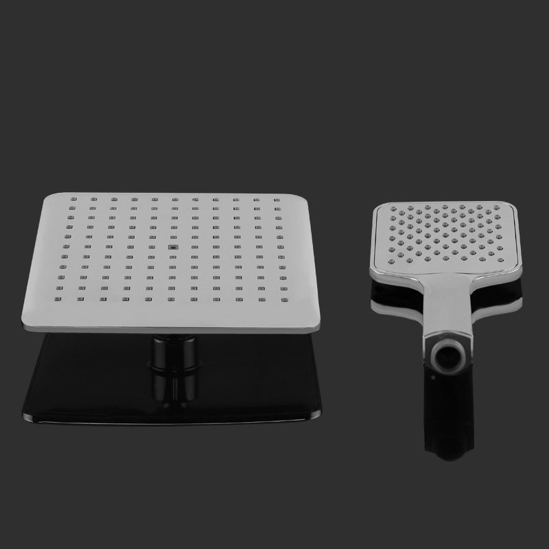 BowLift | Chrome Square Shower Head Combination Wall Mounted and Ceiling Mounted Handheld Shower