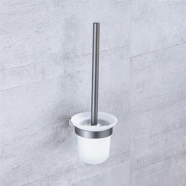 BowLift | Matt gray bathroom accessory set bathroom shelf/towel holder & paper holder included