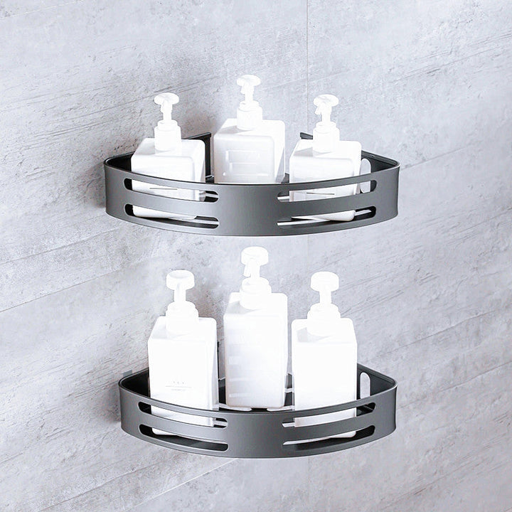 BowLift | Matt gray bathroom accessory set bathroom shelf/towel holder & paper holder included