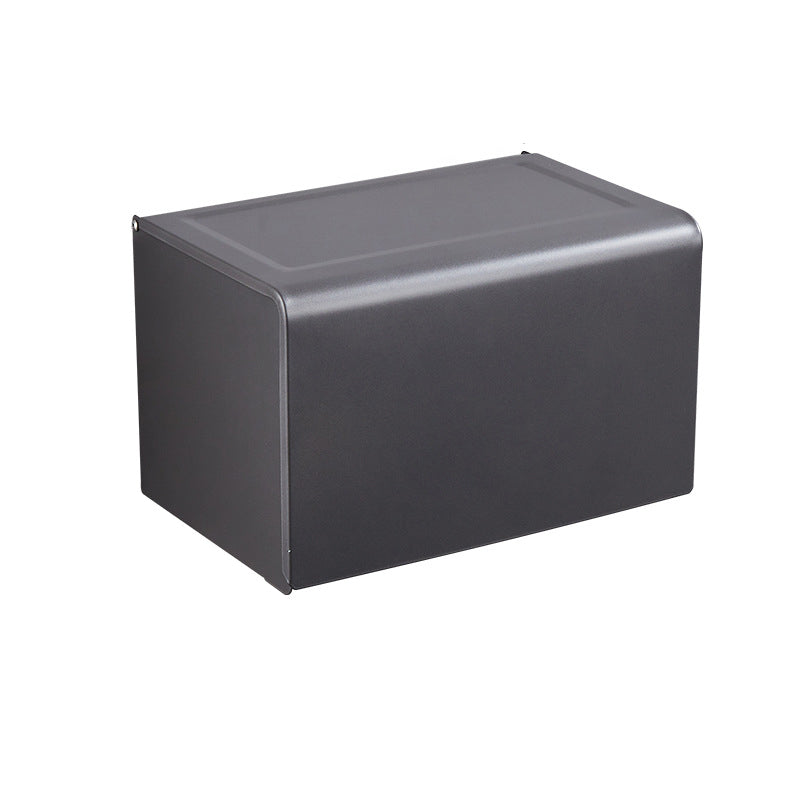 BowLift | Modern Bathroom Accessory Set Matte Black/Grey Bathroom Shelf/Towel Holder & Paper Holder