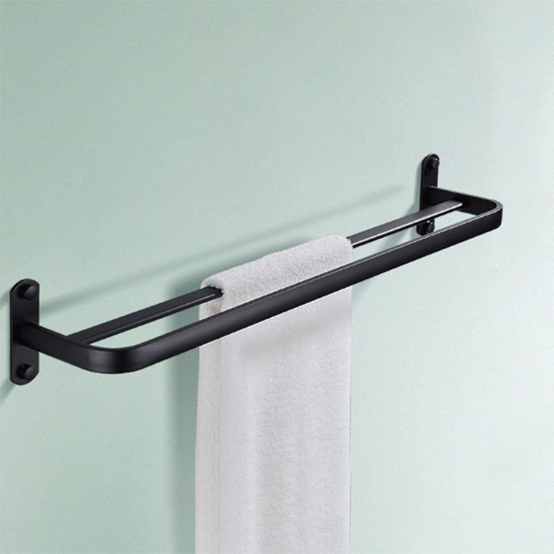 BowLift | Modern Bathroom Accessory Set Matte Black/Grey Bathroom Shelf/Towel Holder & Paper Holder