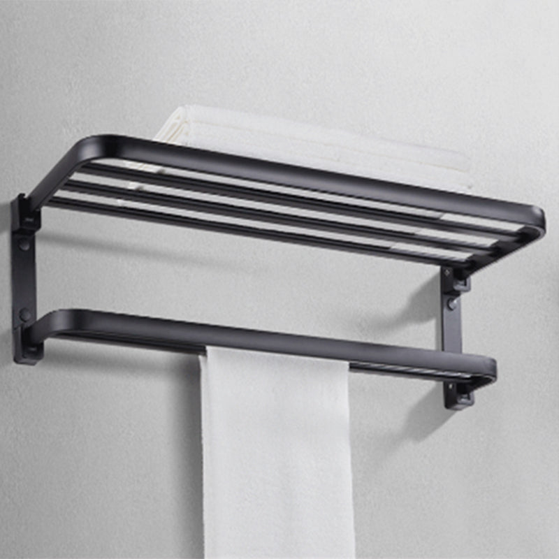 BowLift | Modern Bathroom Accessory Set Matte Black/Grey Bathroom Shelf/Towel Holder & Paper Holder