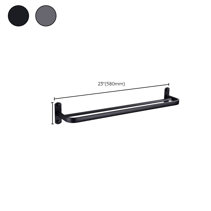 BowLift | Modern Bathroom Accessory Set Matte Black/Grey Bathroom Shelf/Towel Holder & Paper Holder