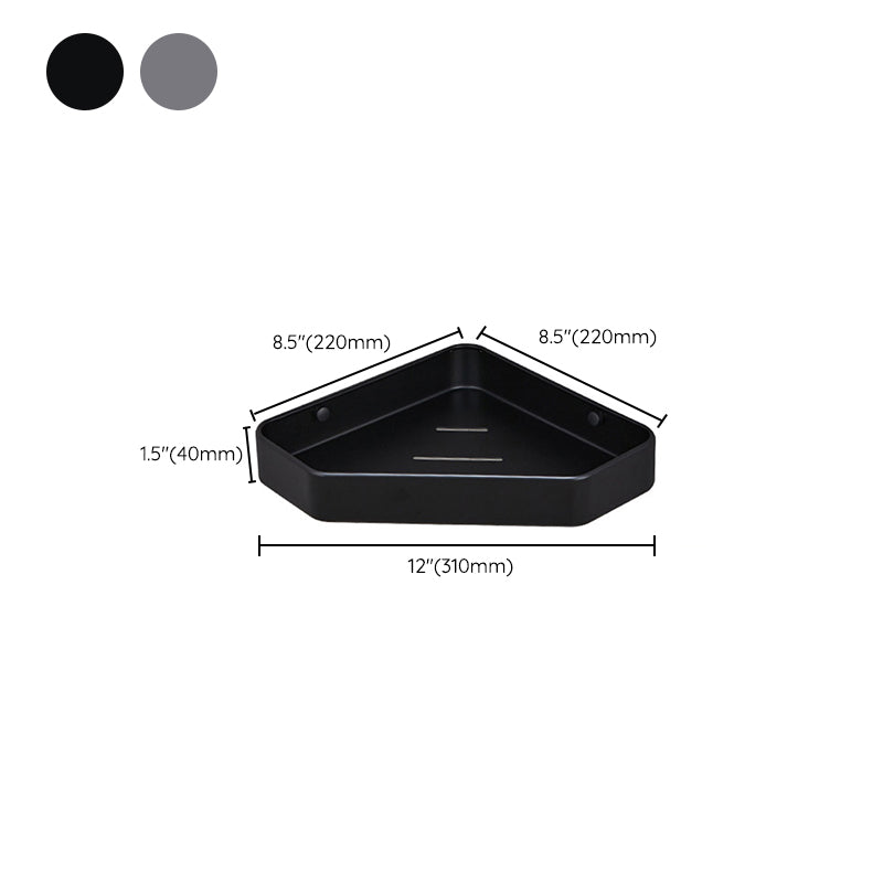 BowLift | Modern Bathroom Accessory Set Matte Black/Grey Bathroom Shelf/Towel Holder & Paper Holder