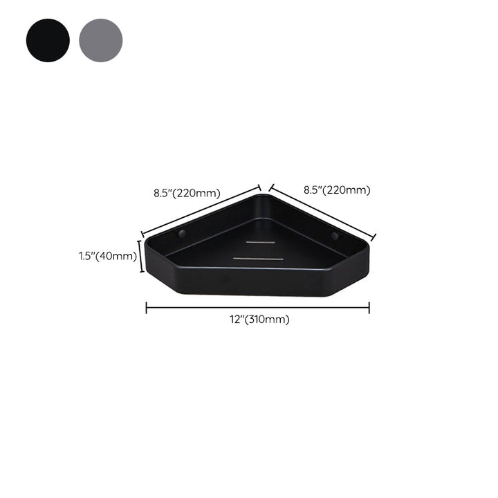 BowLift | Modern Bathroom Accessory Set Matte Black/Grey Bathroom Shelf/Towel Holder & Paper Holder