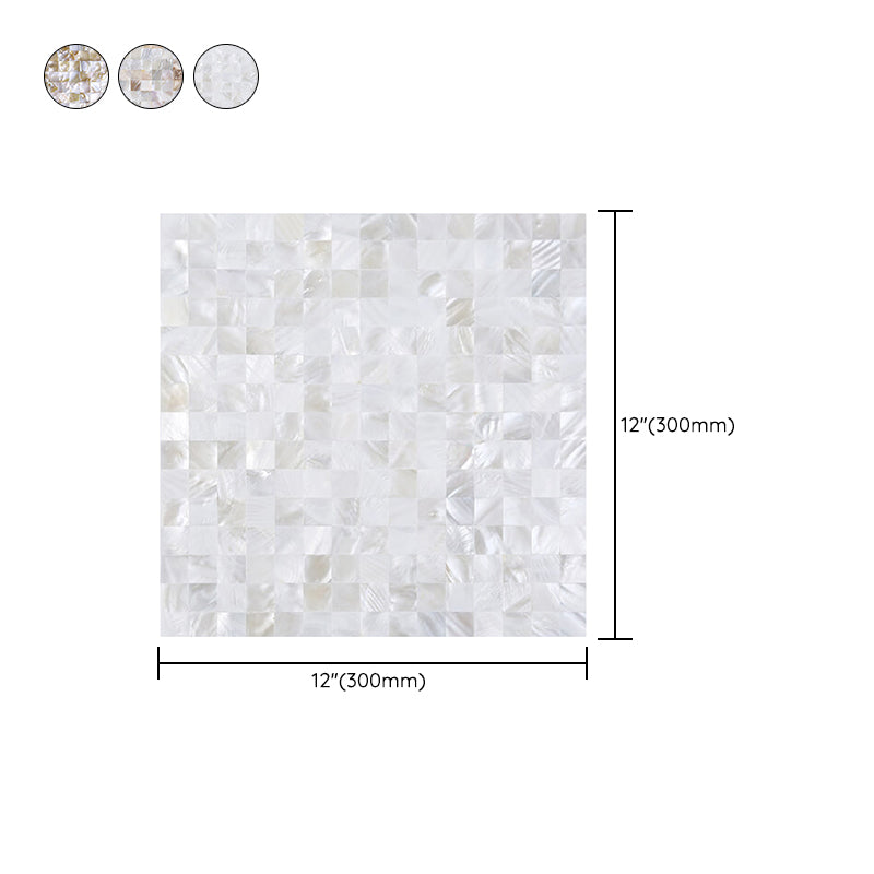 BowLift | Modern Peel-and-Stick Wall Tiles Stone Composite Grid Peel-and-Stick Tiles for the Shower