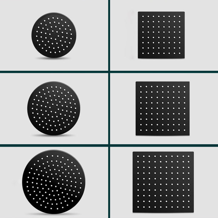 BowLift | Black round fixed shower head Modern design wall-mounted shower head