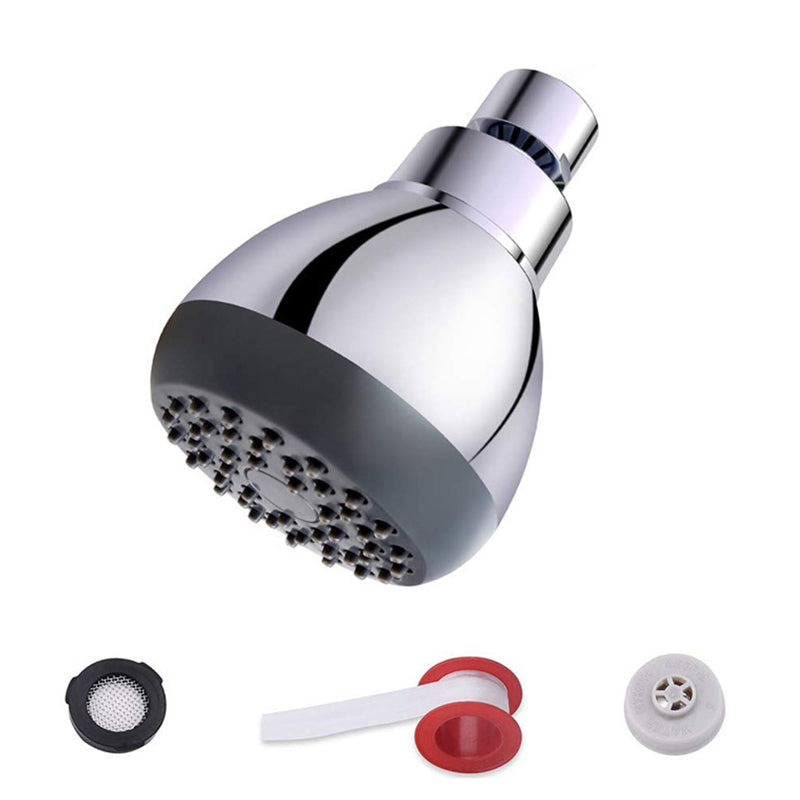 BowLift | Silver Round Shower Head Standard Spray Pattern Wall Mounted Shower Head