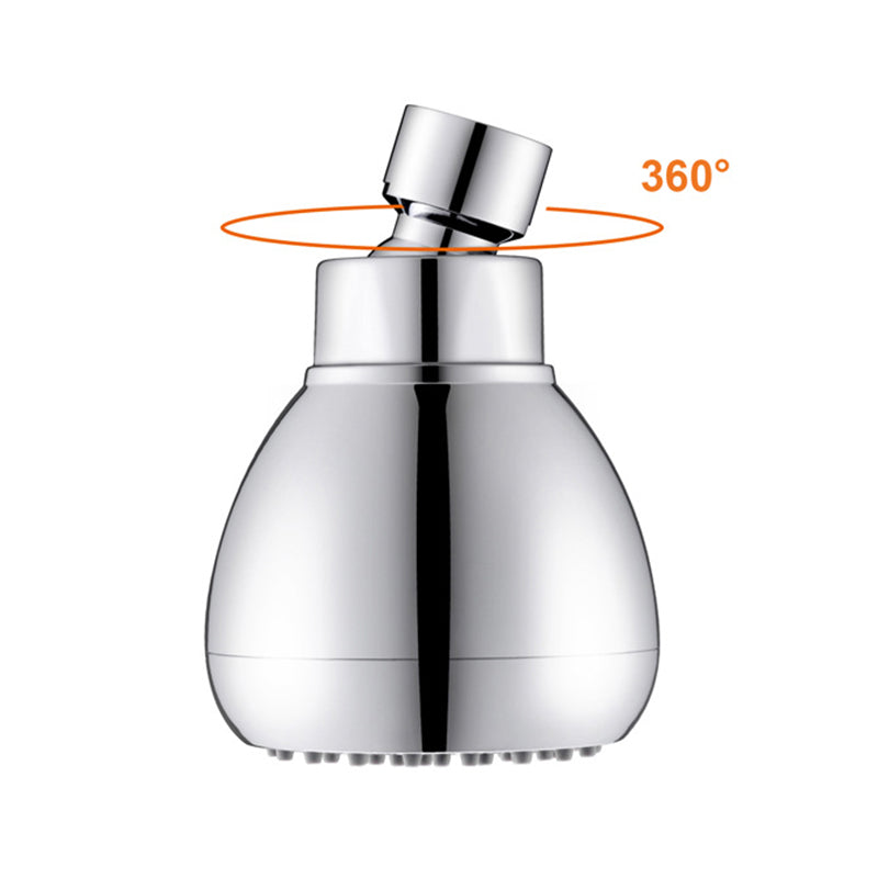 BowLift | Silver Round Shower Head Standard Spray Pattern Wall Mounted Shower Head