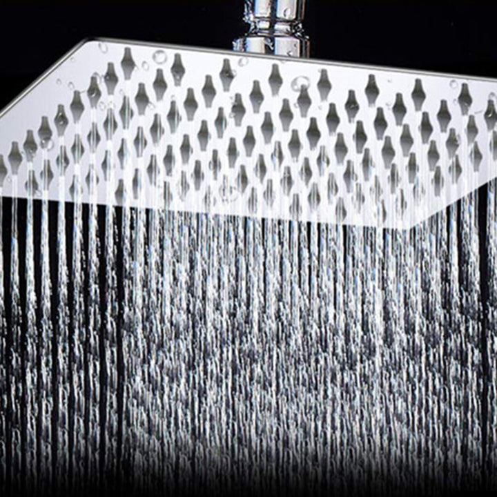 BowLift | Modern Style Dual Shower Head 9-Spray Silver Wall Mount Shower Head