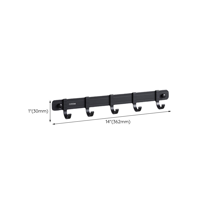 BowLift | Contemporary bathroom accessory set with black finish and bath shelf/towel bar