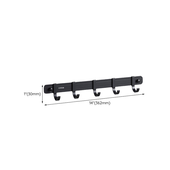 BowLift | Contemporary bathroom accessory set with black finish and bath shelf/towel bar