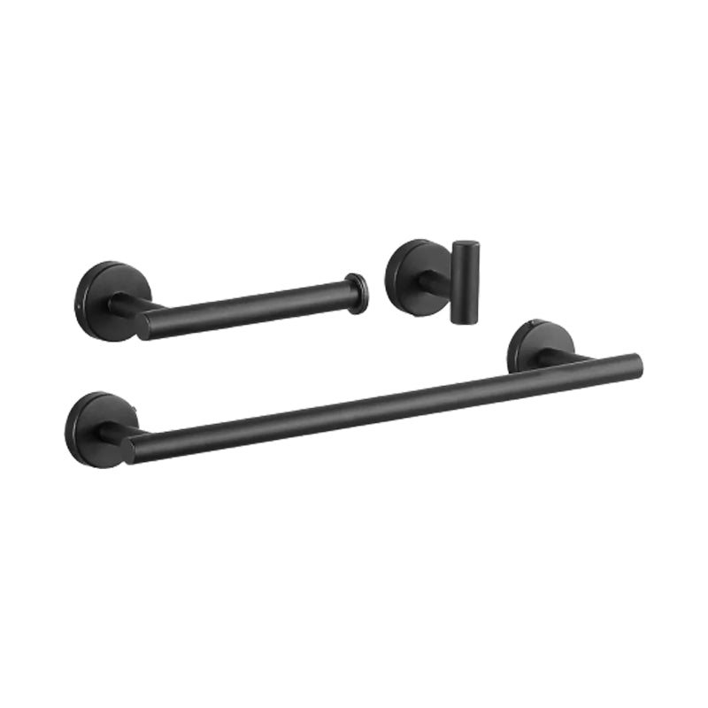 BowLift | Modern Bathroom Hardware Set in Stainless Steel Brushed Chrome Towel Bar/Ring & Bathrobe Hook
