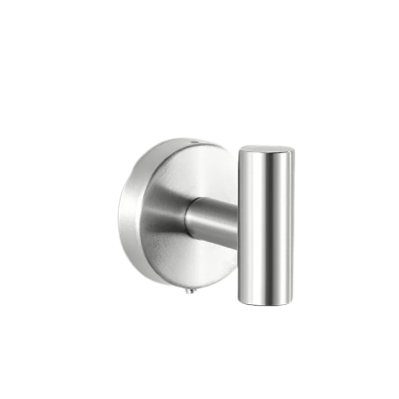 BowLift | Modern Bathroom Hardware Set in Stainless Steel Brushed Chrome Towel Bar/Ring & Bathrobe Hook