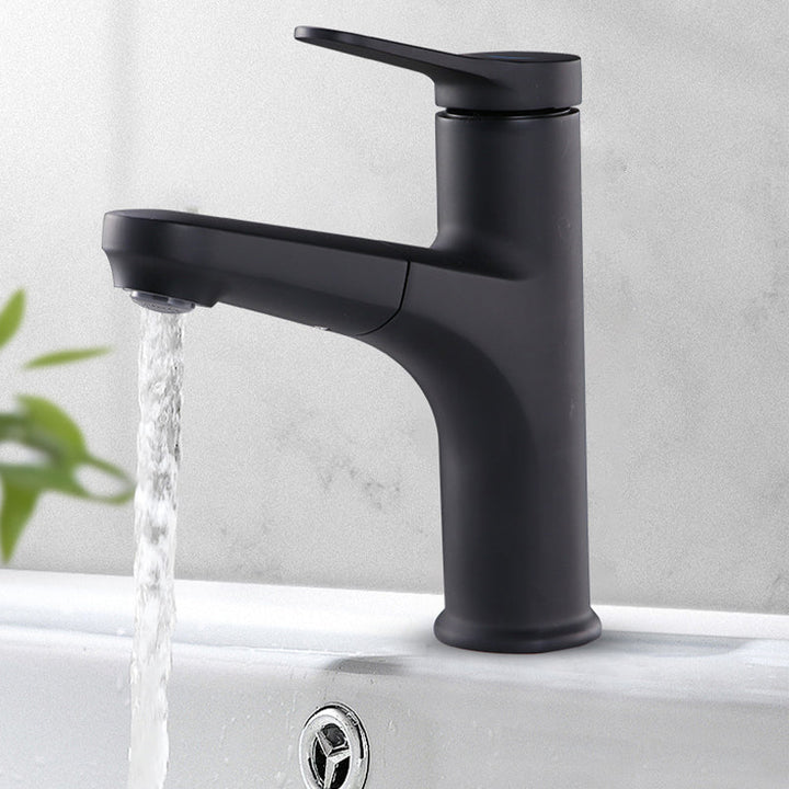 BowLift | Contemporary Basin Faucet Copper Pure Color Single Lever Retractable Basin Faucet
