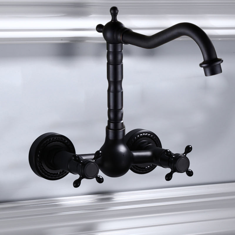 BowLift | Traditional Wall Mounted Metal Bathtub Filler Low Arc Waterfall Bathroom Faucet