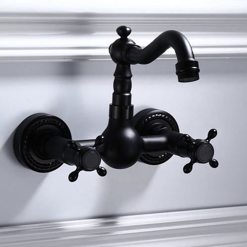 BowLift | Traditional Wall Mounted Metal Bathtub Filler Low Arc Waterfall Bathroom Faucet