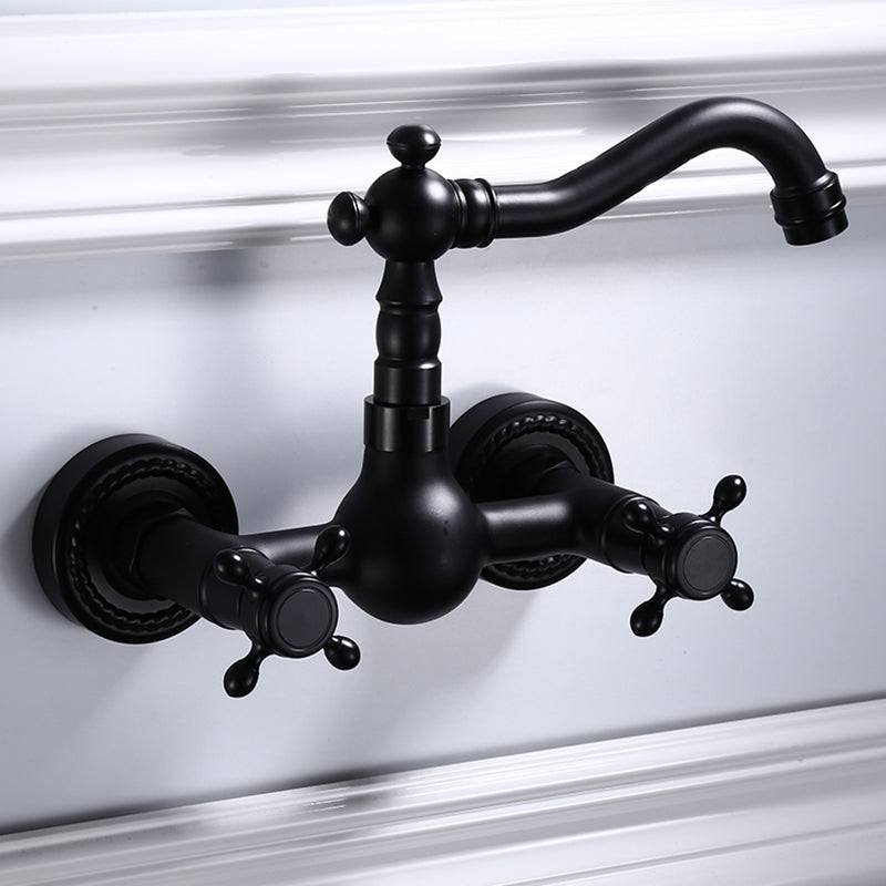 BowLift | Traditional Wall Mounted Metal Bathtub Filler Low Arc Waterfall Bathroom Faucet