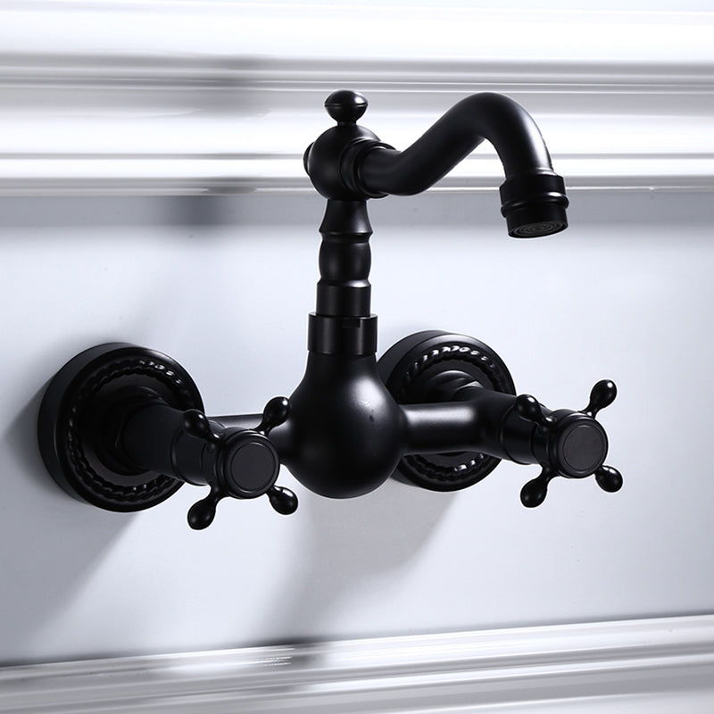 BowLift | Traditional Wall Mounted Metal Bathtub Filler Low Arc Waterfall Bathroom Faucet